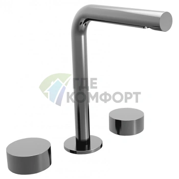 Смеситель для раковины Fantini AF/21 с тремя отверстиями, без донного клапана, хром (27 02 A206WF) - фото 1