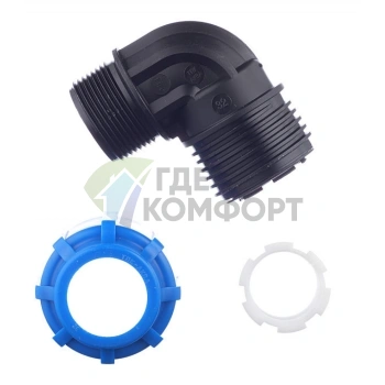 Уголок с наружной резьбой 32x1 1/4 ПНД Политэк - фото 4