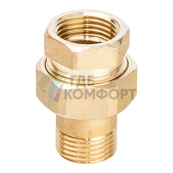 Разъемное соединение STOUT американка ВН с плоским уплотнением 1/2 латунное - фото 1