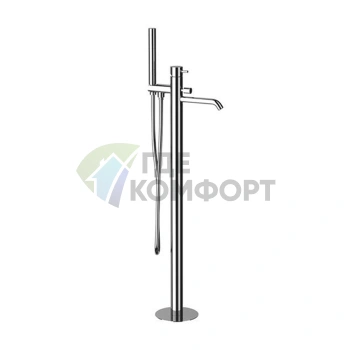 Напольный смеситель для ванны Kerasan Nolita с ручной лейкой, хром (923090 cr) - фото 1