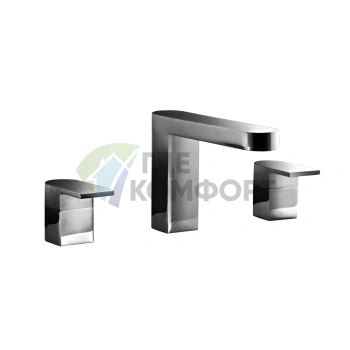 Смеситель для раковины Fantini Mare с нажимным донным клапаном, 3 отверстия, хром (51 02 6304) - фото 1