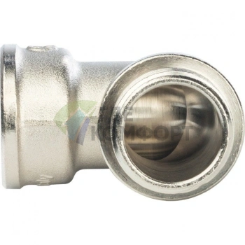 Угольник STOUT с упором внутренняя/наружная резьба 1 никелированный - фото 3