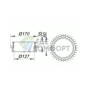 Дренажный фланец HL161 с переходником - фото 2