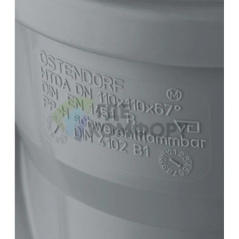 Крестовина канализационная HTDA 110х110х110 67° одноплоскостная Ostendorf - фото 3