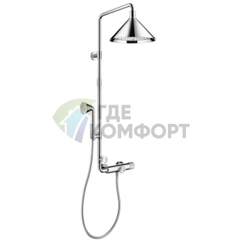 Душевая стойка AX Showers/Front с термостатом и верхним душем (26020000) - фото 1