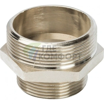 Ниппель STOUT НН переходной 2 x 1 1/2 никелированный - фото 3