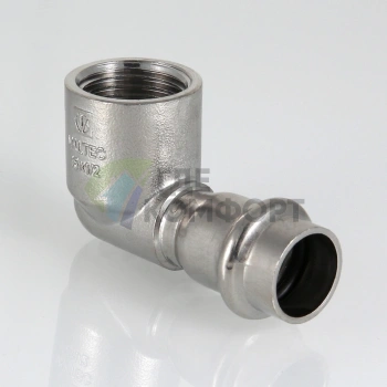 Пресс-угольник с внутренней резьбой 22 мм х 1/2 из нержавеющей стали VTi.952.I.002204 VALTEC (ВАЛТЕК) - фото 2