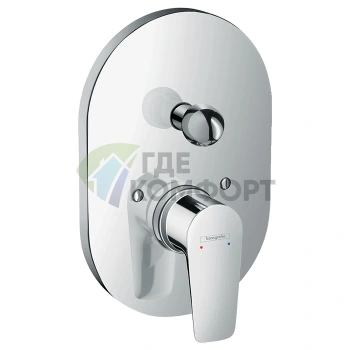 Встраиваемый смеситель для ванны Hansgrohe Talis E с переключателем, хром (71746000) - фото 1