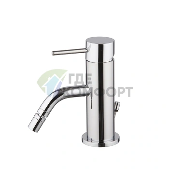 Смеситель для биде FIMA Carlo Frattini Spillo-up с донным клапаном и ручкой XS, хром (F3032XSCR) - фото 1