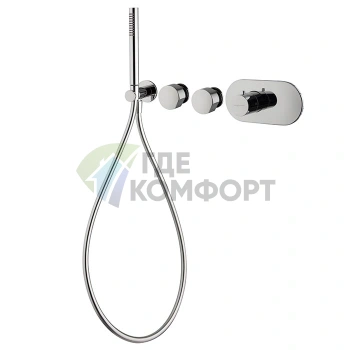 Термостатический смеситель для душа FIMA|Carlo Frattini встроенный без ручек с душевым комплектом (F3178X2CR) - фото 1