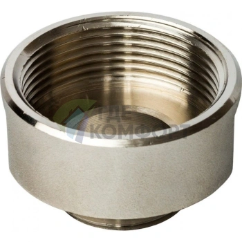Переходник STOUT ВН 1 1/2 x 1 внутренняя/наружная резьба никелированный - фото 2