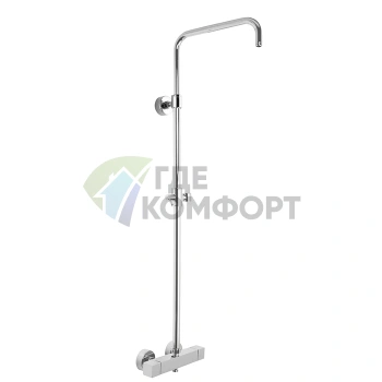 Термостатический смеситель для душа FIMA Carlo Frattini Wellness с душевой стойкой, внешний монтаж, хром (F4255SCR) - фото 1