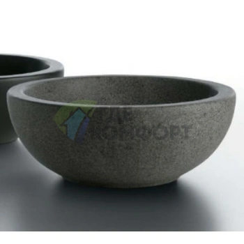 Раковина Globo Le Pietre накладная 48х48х16см цвет серый туф - фото 1