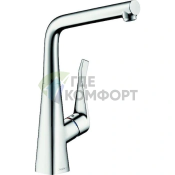 Смеситель Hansgrohe Metris для кухни с выдвижной лейкой - фото 1