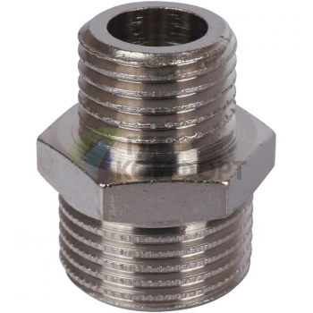 Ниппель НН переxодной 3/8x1/4 никелированный Stout - фото 2