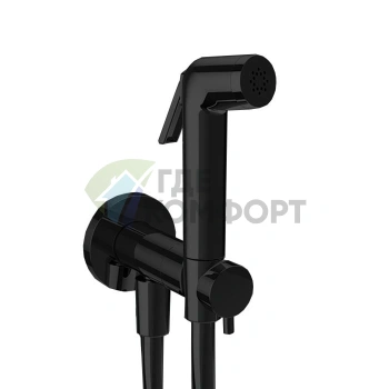 Гигиенический комплект Almar с прогрессивным смесителем черный (E136009.MB) - фото 1