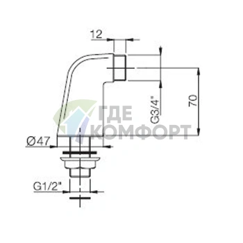 Комплект труб FIMA Carlo Frattini для установки смесителя на борт ванны, хром (F2033CR) - фото 2
