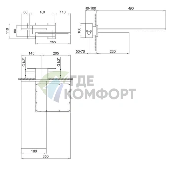 Двойной верхний душ Fantini Milano в матовой стали (86 93 8035B) - фото 2