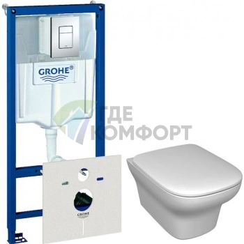 Комплект для скрытого монтажа унитаза: чаша Jacob Delafon Vox с бесшумной инсталляцией Grohe - фото 1