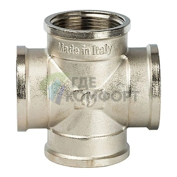 Крестовина STOUT ВВ 1 1/2 внутренняя резьба никелированная - фото 3