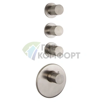 Термостатический смеситель для душа FIMA Carlo Frattini Spillo Steel с 3 вентилями (INOX) (F3083X3INOX) - фото 1