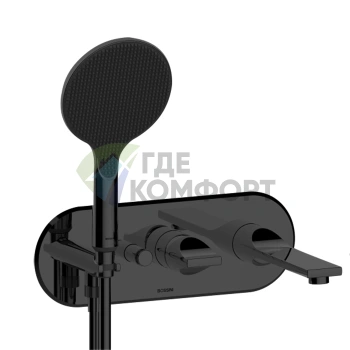 Смеситель для ванны BOSSINI APICE встраиваемый, с ручным душем, чёрный матовый (сборка под заказ) (Z00557.073) - фото 1