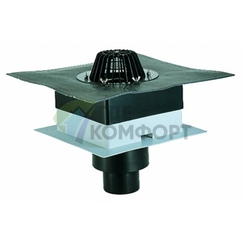 Кровельная воронка HL63H с листвоуловителем и теплоизоляцией - фото 1