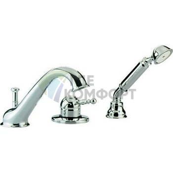 Однорычажный смеситель CISAL Arcana Royal для ванны на 3 отверстия, хром (AY00126021) - фото 1