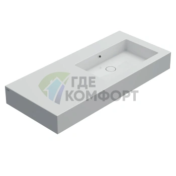 Раковина Globo Incantho накладная 116х51 чаша справа с намеченным отверстием цвет белый