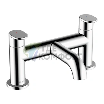 Смеситель для ванны Hansgrohe Vernis Blend на два отверстия, излив 110 мм, хром (71442000) - фото 1