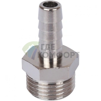 Штуцер НР 1/2x10, никелированный Stout - фото 4