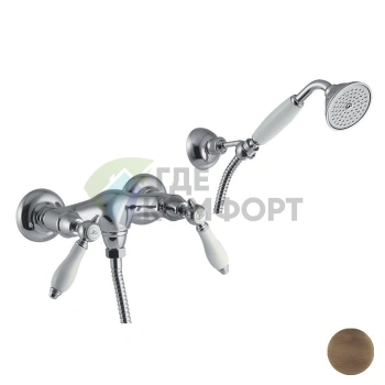 Смеситель для душа FIMA|Carlo Frattini Herend наружного монтажа в бронзе с душевой стойкой (F5405BR) - фото 1