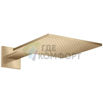Верхний душ AX ShowerSolution 300x300 мм с держателем 450 мм, шлифованная бронза (35314140) - фото 1