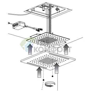 Декоративная панель Gessi Colour 300х500 мм, цвет Copper Brushed PVD (57882#708) - фото 2