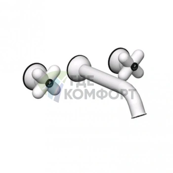 Смеситель для раковины Fantini I Balocchi встраиваемый на 3 отверстия, белый матовый (60 29 0511B) - фото 1