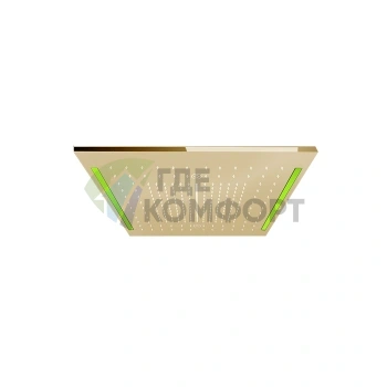 Душевая система Gessi Colour 500х500 мм с хромотерапией и 3 режимами, цвет Gold PVD (57977#246) - фото 1