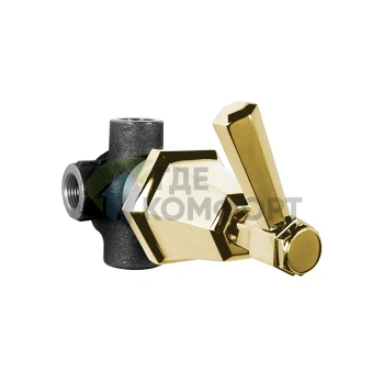 Встраиваемый переключатель для ванны и душа Stella Eccelsa 0/150 в роскошном золотом исполнении (EC 01200 AU00) - фото 1