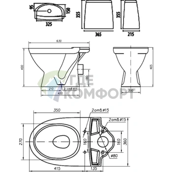 Унитаз-компакт подвесной IFO Frisk 21010000 с микролифтом - фото 4