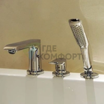 Смеситель Hansgrohe Metris для установки на борт ванны - фото 2