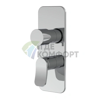 Смеситель для душа Fima Carlo Frattini Bathroom Flo однорычажный встраиваемый с переключателем 2/3 источника (хром) (F3809X6CR) - фото 1
