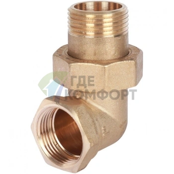 Разъемное угловое соединение американка ВН 1, уплотнение под гайкой o-ring кольцо Stout - фото 4