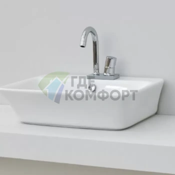 Раковина Artceram Cow подвесная-накладная 60х45см с 1 отв под смесительитель со слив переливом цвет белый - фото 1