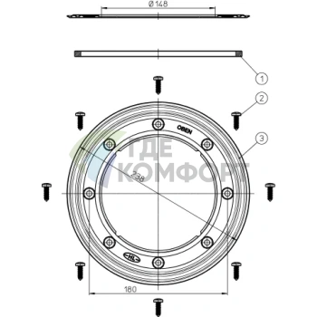 Обжимной гидроизоляционный фланец HL8300.0 - фото 2