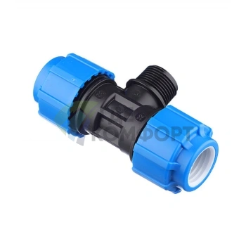 Тройник с наружной резьбой 32x1x32 ПНД Политэк - фото 3