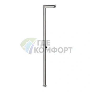 GESSI OUTDOOR напольная душевая стойка для улицы, 1 выход, без ручки и топа, цвет Steel Brushed (63201#239) - фото 1