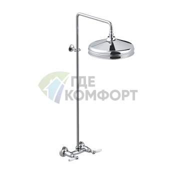 Душевой комплект Stella Italica Leve с верхним душем 300 мм и смесителем в хроме (IL 02413 CR00) - фото 1
