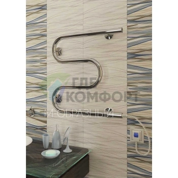 Полотенцесушитель электрический Terminus M-образный 25 ПСЭ 60x35 - фото 2