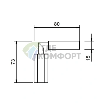 Ручка для смесителя Fantini Venezia рычаг правая хром-черный матовый (29 02 N54613) - фото 2