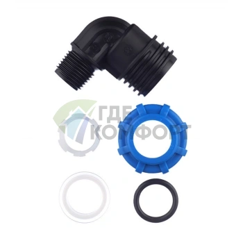 Уголок с наружной резьбой 20x1/2 ПНД Политэк - фото 4