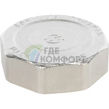 Заглушка STOUT ВР 2 внутренняя резьба никелированная - фото 2